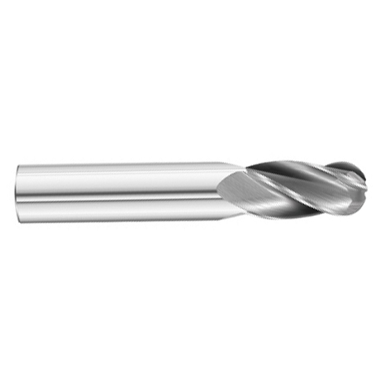 1 PC 4 FLUTE 3//16 BALL END MILL SOLID CARBIDE X 5//8 LOC X 2 OAL CNC BIT